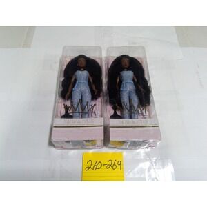 Naturalistas Liya Fashion Doll 11.5" Blue Glitter Jumpsuit NIB Lot of 2